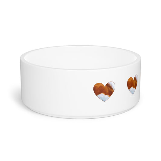 Brittany Spaniel Heart Pet Bowl