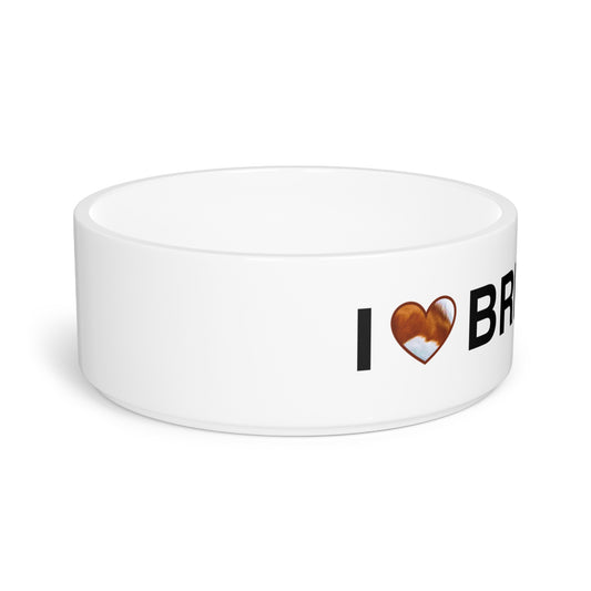 I Love Brittanys Pet Bowl - Personalized Dog Dish for Brittany Spaniel Lovers